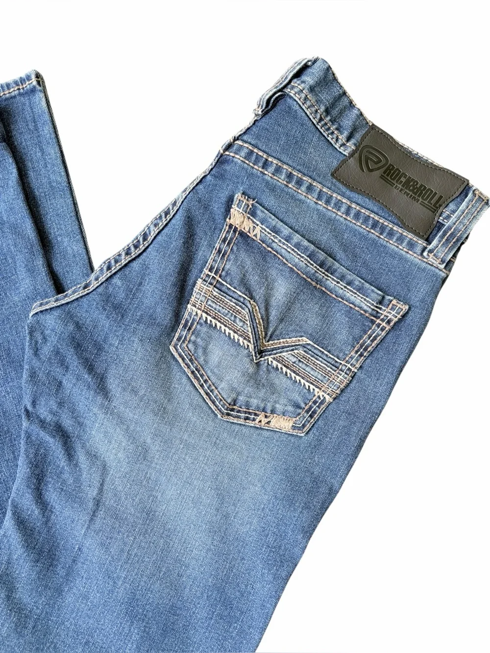 Like New Rock&Roll Denim Revolver Straight Slim Straight Leg Jeans